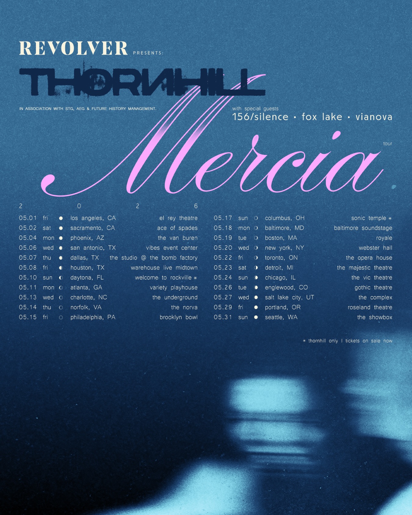 Fox Lake The Mercia Tour Poster 2026